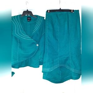 Ashro Size 18 Women's 2pc NEW teal suit